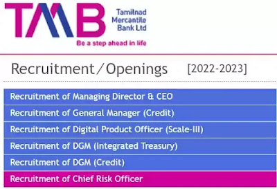 TMB Manager Officer Vacancy Recruitment 2022