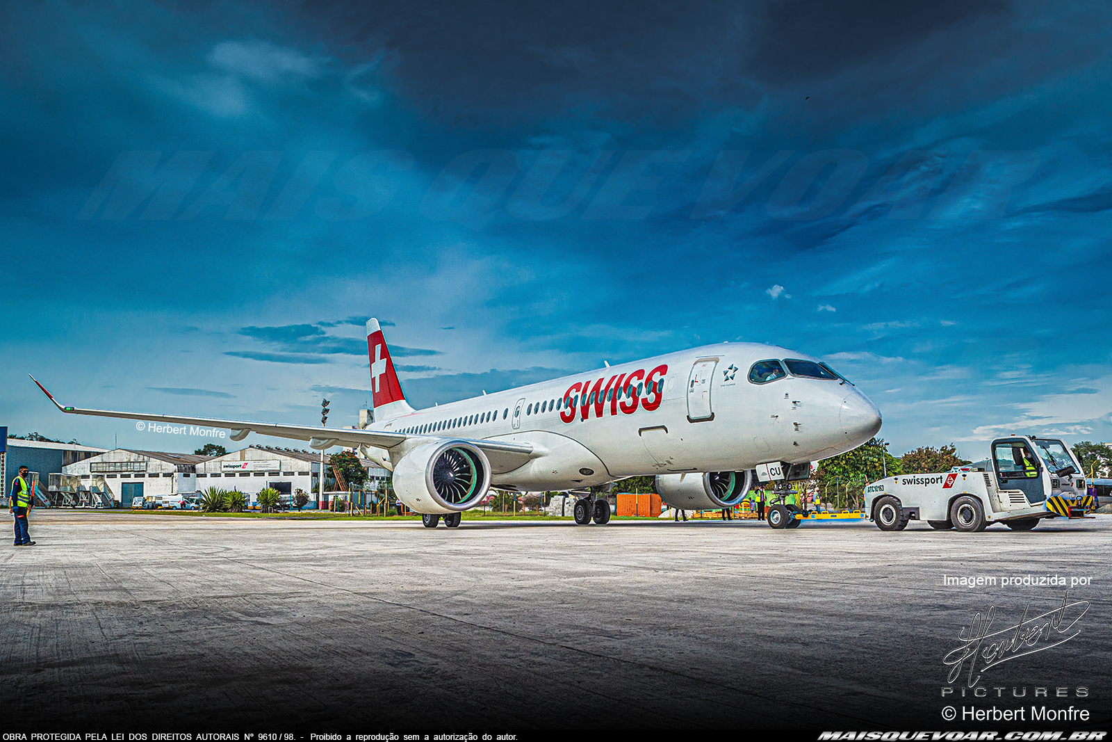 Airbus A220-300 | HB-JBU | Swiss | publicado por MAIS QUE VOAR | Fotografado por © Herbert Monfre - Herbert Pictures | Contrate o fotógrafo para seus eventos em cmsherbert@hotmail.com