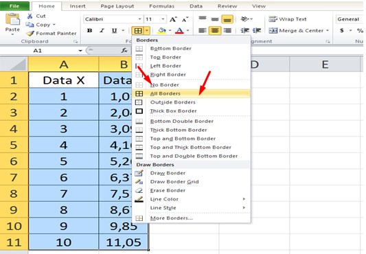 Cara Menambah dan Menghapus Garis pada Tabel di Excel