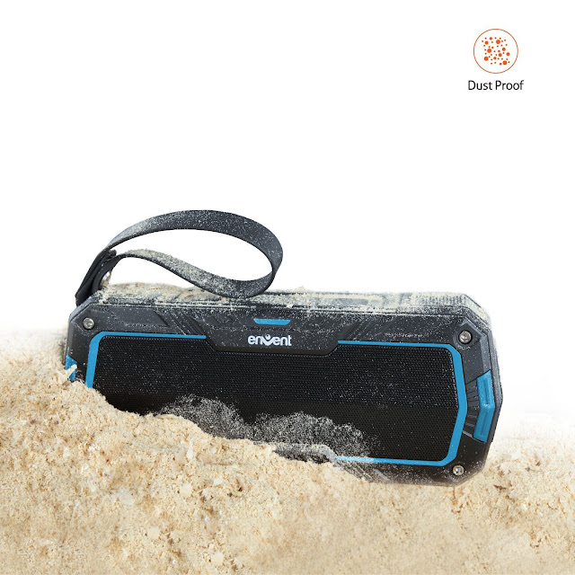   Envent Live Free ET-BTSP530 Wireless Portable Bluetooth Speaker (Black/Blue)