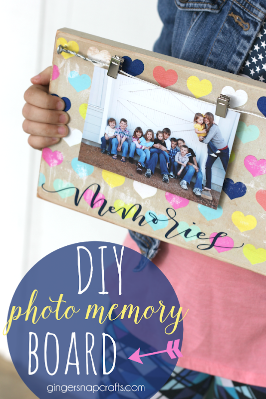 DIY Photo Memory Board at GingerSnapCrafts.com_thumb