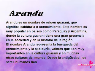 significado del nombre Arandu