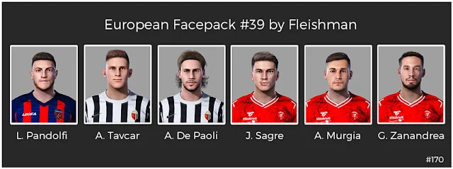 European Facepack #39 For eFootball PES 2021