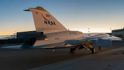 A photo of NASA's X-59 Jet