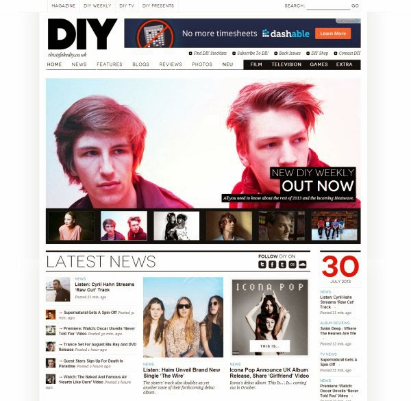 magazine layout web design