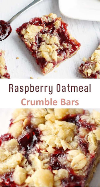 Raspberry Oatmeal Crumble Bars