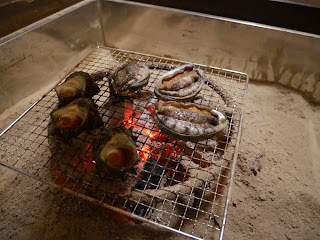 館山やどかりでいただいたアワビ