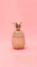 Gold and Pink Pineapple iPhone Wallpaper 