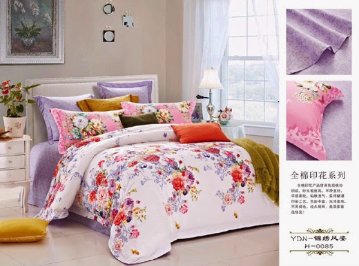 Sprei Cantik Motif Bunga Pink