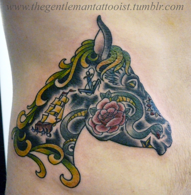  adding a couple more horses and some roses to make a whole side piece