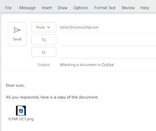 Microsoft Outlook Attachment Rich Text