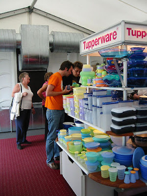 plastic food storage on display