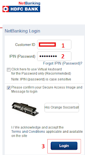 HDFC NetBanking Login Page