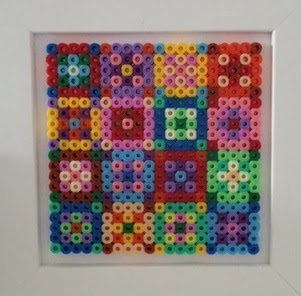 Hama bead quilt style picture