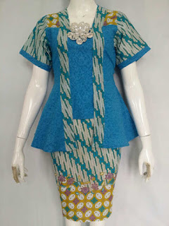 Model Batik Dress Peplum