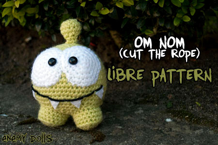 Om Nom cut the rope amigurumi free pattern