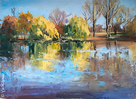 pleinairpainting, autumn, pond