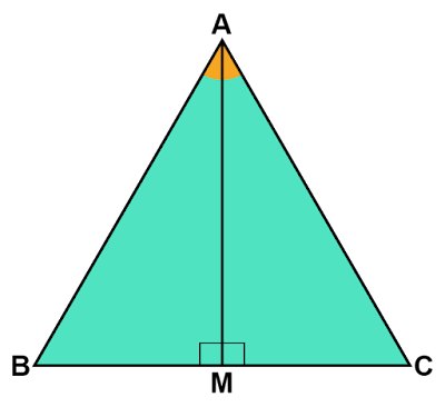 正三角形の中線は垂直二等分線かつ角の二等分線