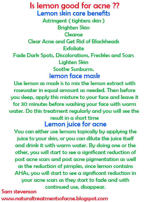 is lemon good for acne