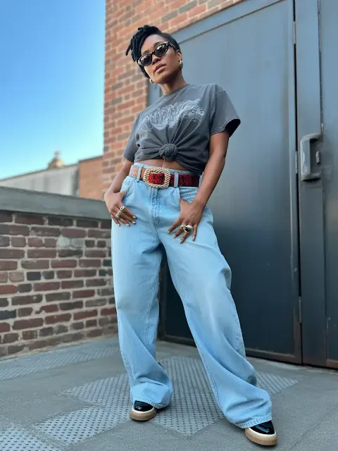 Statement Belt + Tucked-In Tee