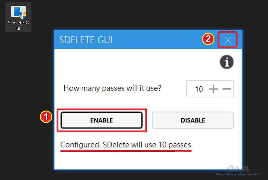 SDelete-Gui 安全刪除檔案應用程式