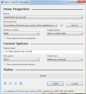 bootable windows dengan rufus