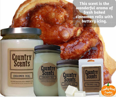 Country Scents Candles Cinnamon Roll 