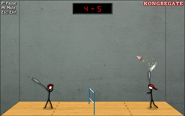 Stick Figure Badminton