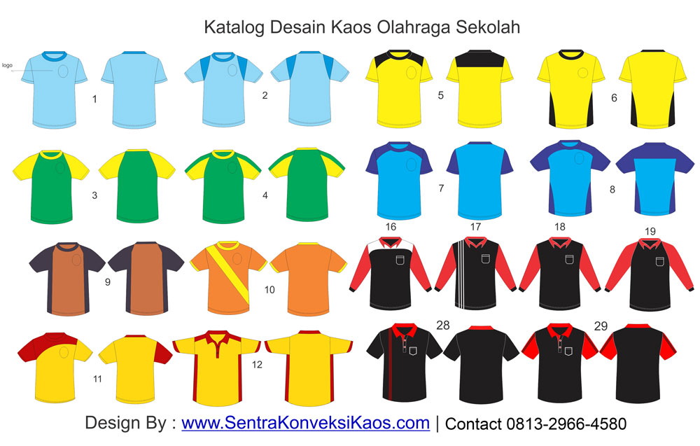 katalog desain kaos olahraga kesatu