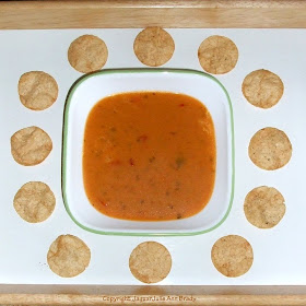 Kashi Hummus Crisps Sea Salt and Olive Oil with bowl of soup