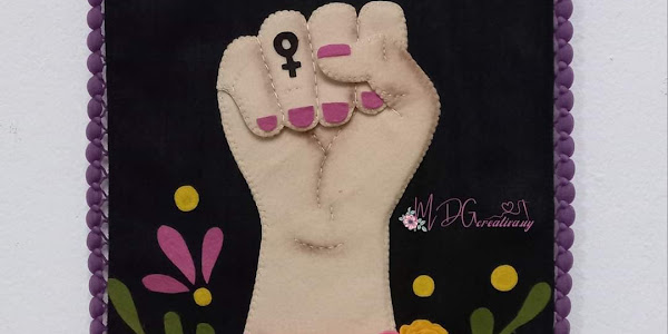 Flamula de feltro comemorativa dia internacional da mulher