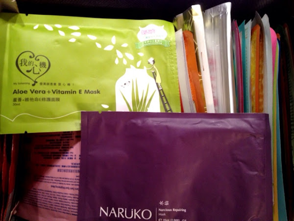 Sheet Masks Review: My Scheming Aloe Vera Vitamin E and Naruko Narcissus Repairing mask