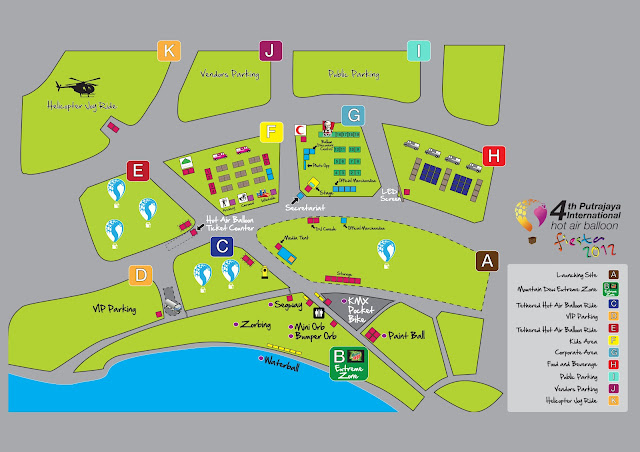 Map to Putrajaya International Hot Air Balloon Fiesta 