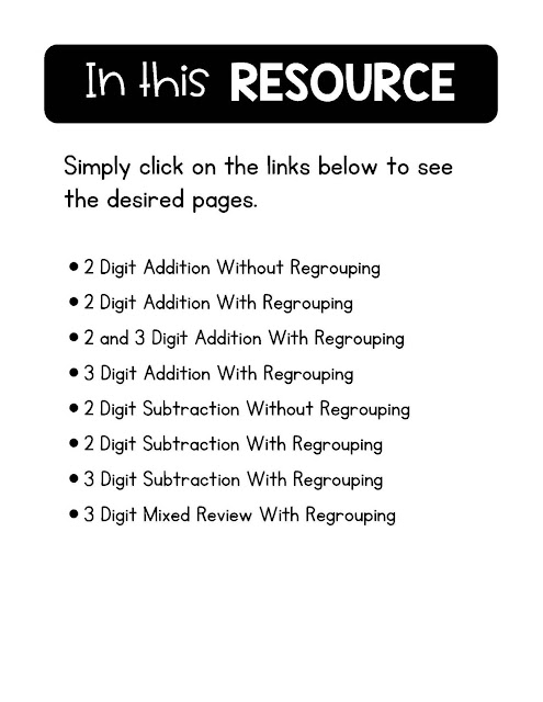 https://www.teacherspayteachers.com/Product/2-3-Digit-Addition-Subtraction-With-and-Without-Regrouping-4218841