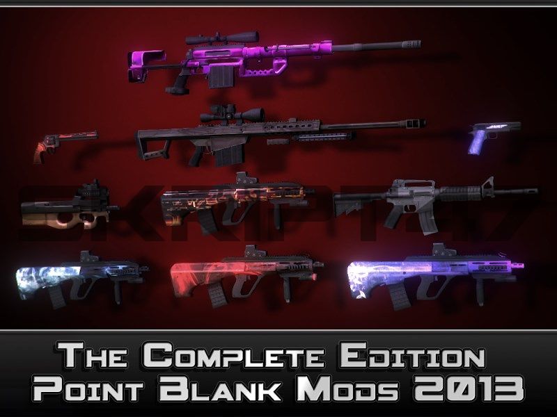 Barrett M82, AUG Rage, UZI-Glock Mod, M4A1 Non Ex Mod, Elite Weapons Pack, Panda Mask