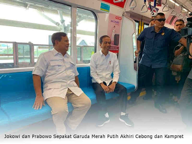 Jokowi dan Prabowo Sepakat Garuda Merah Putih Akhiri Cebong dan Kampret