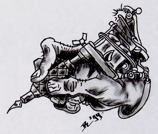 Tatto Machine on Tattoo Machine Drawing