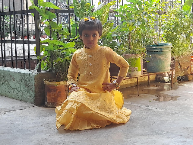 kids, girls, yellow dress,  Indian Kids, kids dress, Kids Indian Dress
