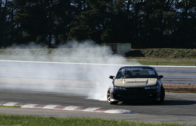 Nissan Silvia S15 caught in action at Tasmania Drift Series in Australia