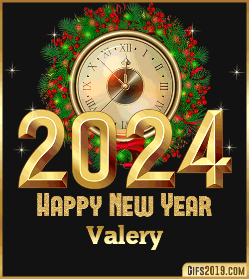 Gif wishes Happy New Year 2024 Valery