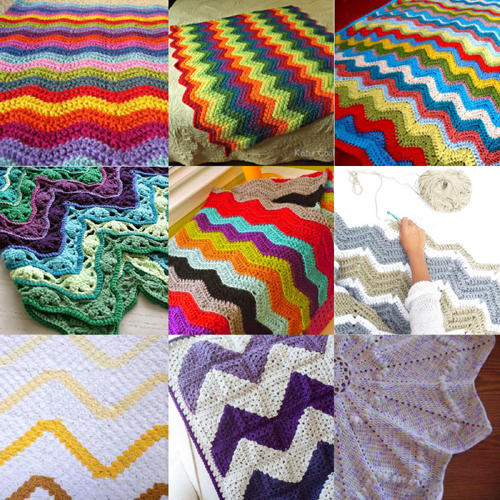 Ten Crochet Ripple Blanket - Free Patterns