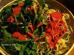 vermicelles de courgettes salade