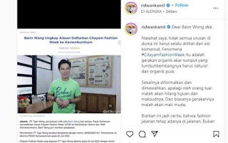 Kekecewaan Ridwan Kamil Baim Wong Klaim Citayam Fashion Week