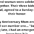 A man and woman were celebrating 50 years togethe