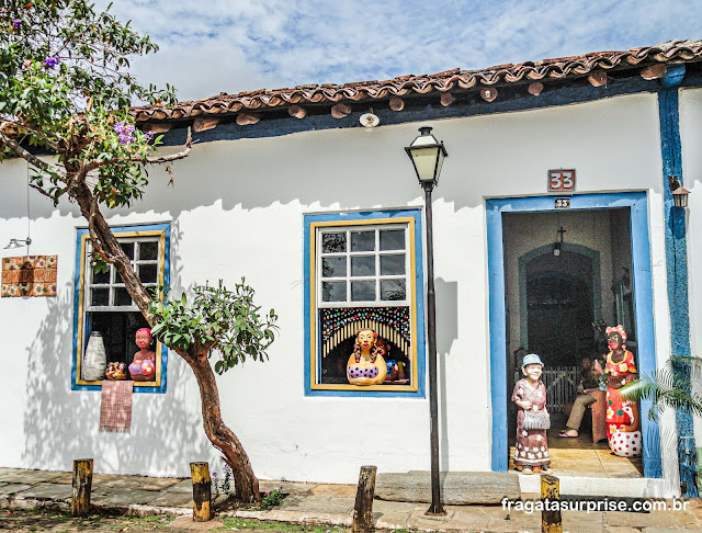 Loja de artesanato e Pirenópolis