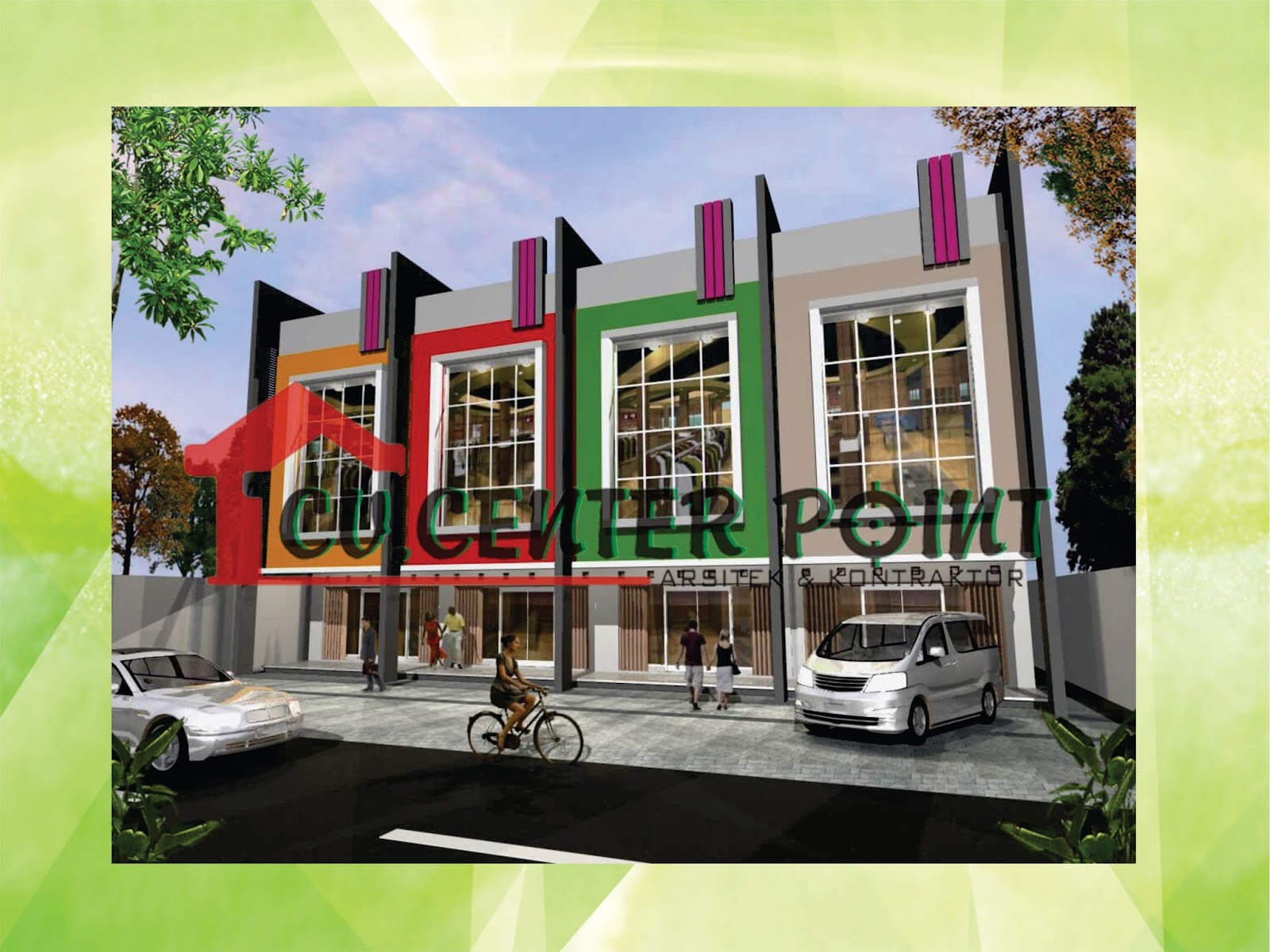 Jasa Desain Rumah Tarakan Bangunan Ruko Rukan Serta Toko 2 Lantai