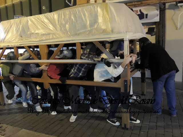 Primer ensayo de la cuadrillas de la Borriquita y de la Virgen de la Soledad de Valdepeñas