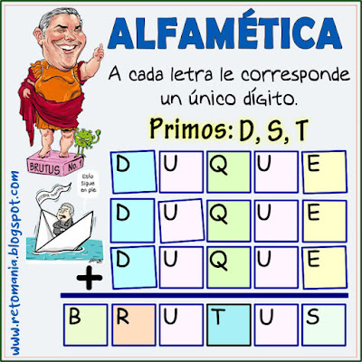 Alfaméticas, Criptoaritméticas, Criptosumas, Criptogramas, Suma de Palabras, Juego de Letras