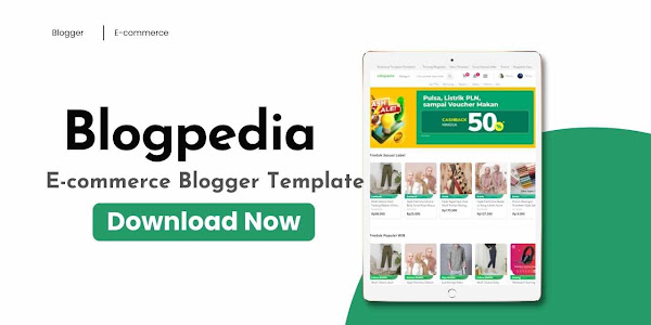Blogpedia Premium E-commerce Blogger Template Free Download 