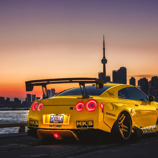 Nissan GTR Yellow Sports Car Wallpaper